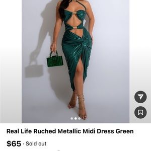 Green cutout dress